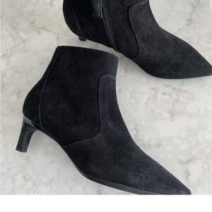 Aquatalia Black Suede Ankle Booties